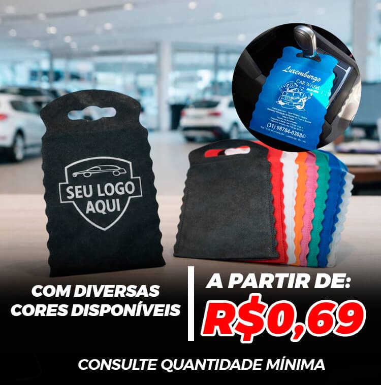 Lixinhos personalizados para carros com logos de diversas marcas