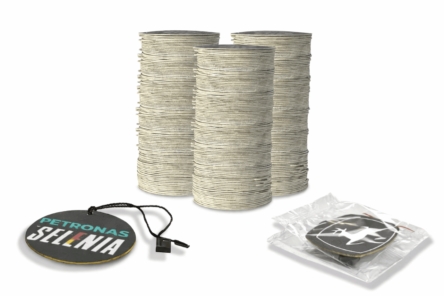 Kit de aromatizantes personalizados Kit de aromatizantes personalizados Aromatizacar - pilhas de unidades com embalagem