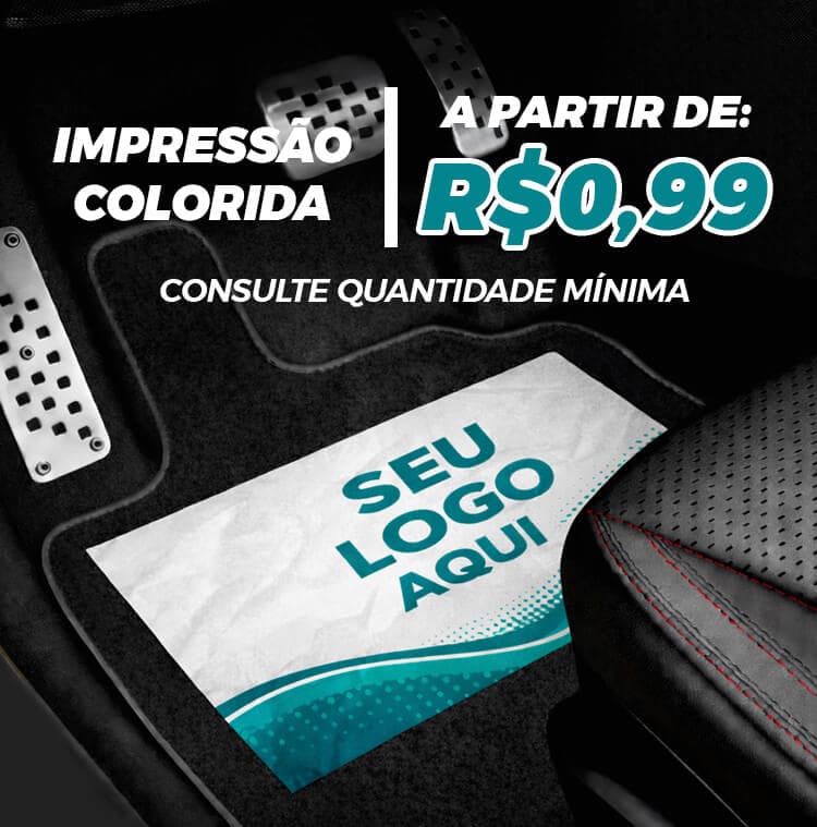 Tapetinho personalizado para carro com logo da empresa